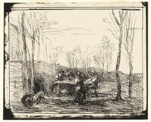 Ein Picknick in der Lichtung von Jean Baptiste Camille Corot