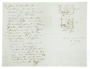 Autographenbrief an den Landschaftsmaler und Politiker Charles Le Roux, Paris, 29. Januar 1855