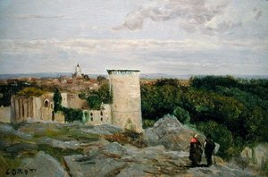 Schloss von Falaise, ca. 1846 von Jean Baptiste Camille Corot