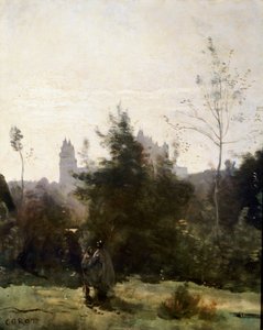 Schloss Pierrefonds, 1860er Jahre von Jean Baptiste Camille Corot