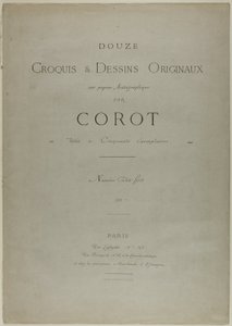 Umschlag und Text für Album Douze Croquis et Dessins Originaux