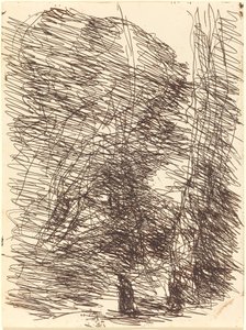 Träumer unter hohen Bäumen von Jean Baptiste Camille Corot