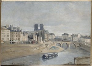 Quai des Orfèvres und Pont Saint-Michel von Jean-Baptiste Corot von Jean-Baptiste-Camille Corot