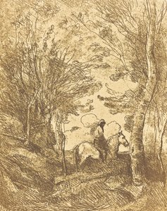 Reiter im Wald, Große Platte Le Grand Cavalier sous bois