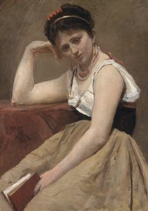Unterbrochene Lektüre von Jean Baptiste Camille Corot