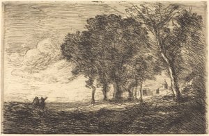 Italienische Landschaft von Jean Baptiste Camille Corot