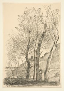 Lesen unter den Bäumen von Jean Baptiste Camille Corot