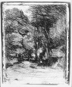 Erinnerung an Bas Brhaut, 1858 von Jean Baptiste Camille Corot