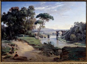 Narni-Brücke bei Rom von Jean Baptiste Camille Corot