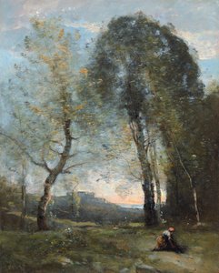 Bäuerin sammelt Holz, Italien, ca. 1870-2
