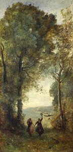 Erinnerung an den Strand von Neapel, 1871-1872 von Jean Baptiste Camille Corot