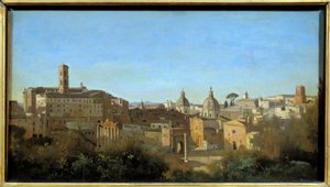 Rom, das Forum gesehen von den Farnese-Gärten.