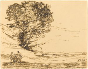 Erinnerung an Antibes von Jean Baptiste Camille Corot