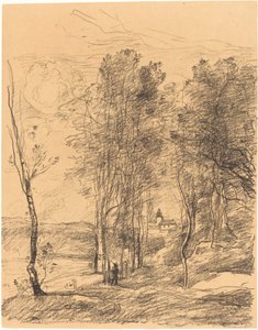 Der Glockenturm von St. Nicolas-Lez-Arras von Jean Baptiste Camille Corot