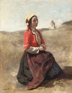 Die Bretonin im Gebet von Jean Baptiste Camille Corot
