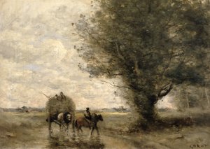 Der Heuwagen, ca. 1860 von Jean Baptiste Camille Corot