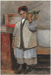 Die junge Seraphine in Corots Weste gekleidet von Jean Baptiste Camille Corot