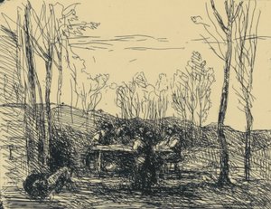 Ein Frühstück in der Lichtung von Jean Baptiste Camille Corot