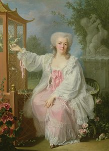 Porträt einer Dame bei einer Pagode