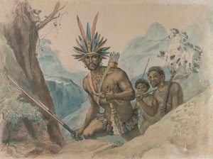 Häuptling der Bororenos bereitet sich auf einen Angriff vor von Jean Baptiste Debret