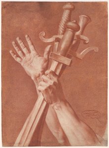 Hände des Horatius aus Der Schwur der Horatier von Jean Baptiste Debret
