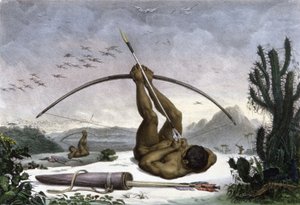 Indianer beim Bogenschießen von Jean Baptiste Debret