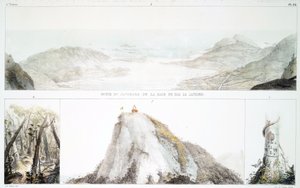 Panorama der Bucht von Rio de Janeiro (handkolorierte Lithographie)