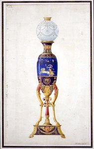 Entwurf für eine Porzellanlampe