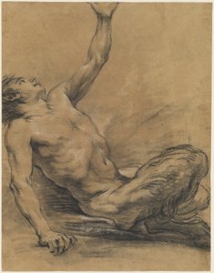 Sitzender Satyr, der sich zurücklehnt [recto]