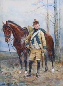 Dragoner der Legion de Flandres in 1763-1766, 1901 von Jean Baptiste Edouard Detaille