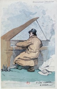Farbstich des französischen Komponisten Emmanuel Chabrier