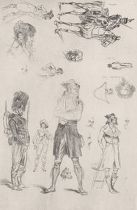 Blatt mit Skizzen Feuille de Croquis, 1868