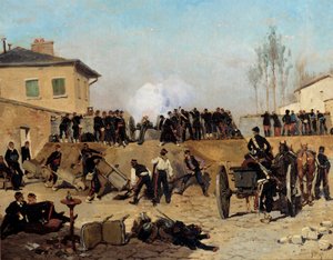 Belagerung von Paris: Kampf in Villejuif am 19.09.1870 von Jean Baptiste Edouard Detaille