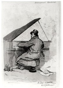Alexis Emmanuel Chabrier (1841-94) am Klavier, graviert von Florian