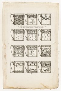 Designs für Schokoladentassen, Platte 1 aus 1st Cahier d