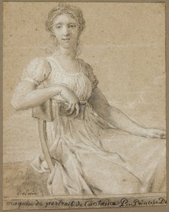 Skizze des Porträts von Constance Pipelet (recto); Kopf einer Frau (verso)