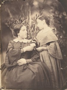 Porträt von Frau und Kind, 1855