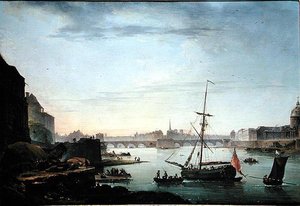 Ansicht der Pont Neuf, Paris, Morgeneffekt von Jean Baptiste Genillion