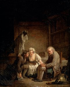 Blinder Mann getäuscht, um 1755