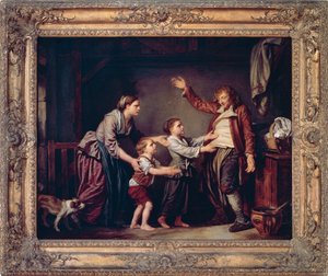 Die Rückkehr des Betrunkenen von Jean Baptiste Greuze