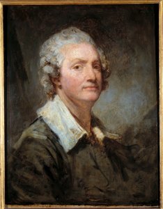 Selbstporträt Gemälde von Jean Baptiste Greuze (1725-1805) 18. Jahrhundert von Jean Baptiste Greuze
