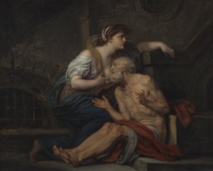 Simon und Pero, Römische Nächstenliebe, ca. 1767 von Jean Baptiste Greuze