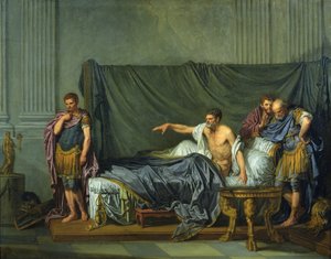 Der Kaiser Severus tadelt seinen Sohn Caracalla, weil er ihn ermorden wollte, 1769 von Jean Baptiste Greuze