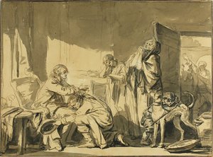Der väterliche Segen oder Der Abschied von Basile von Jean Baptiste Greuze