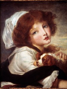 Junges Mädchen mit kleinem Hund