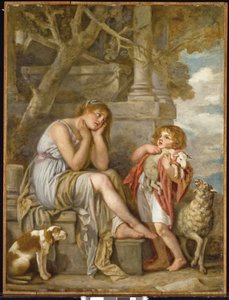 Das geliebte Lamm von Jean Baptiste Greuze