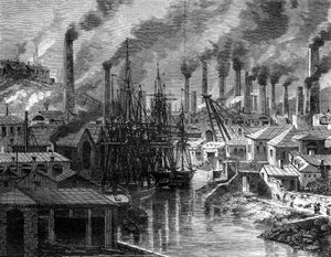 Eine Kupferfabrik in Cornwall, 19. Jahrhundert