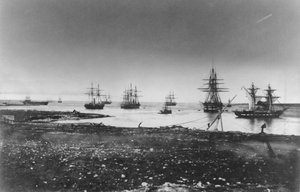 Krimkrieg, französisches Geschwader, Einfahrt in den Hafen, 1855 von Jean Baptiste Henri Durand Brager