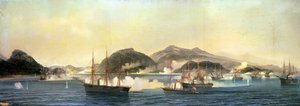 Die zweite Schlacht von Shimonoseki, 5. September 1864, 1868 von Jean Baptiste Henri Durand Brager