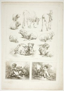 Tafel Acht von 38 aus Oeuvres de J. B. Huet von Jean Baptiste Huet